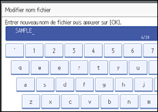 Illustration de l'écran du panneau de commande