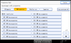 Illustration de l'&eacute;cran du panneau de commande
