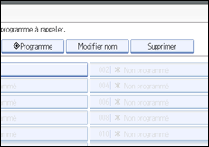 Illustration de l'&eacute;cran du panneau de commande