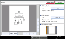 Illustration de l'écran du panneau de commande