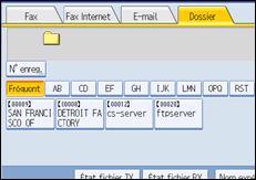 Illustration de l'écran du panneau de commande