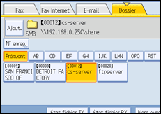 Illustration de l'écran du panneau de commande