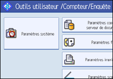 Illustration de l'&eacute;cran du panneau de commande