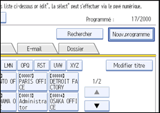 Illustration de l'&eacute;cran du panneau de commande