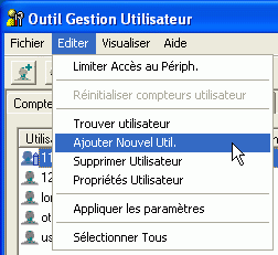 Illustration de l'écran de l'application