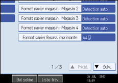 Illustration du panneau de commande
