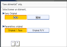 Illustration de l'écran du panneau de commande