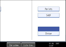 Illustration de l'&eacute;cran du panneau de commande