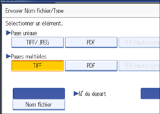Illustration de l'&eacute;cran du panneau de commande