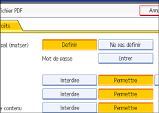 Illustration de l'&eacute;cran du panneau de commande