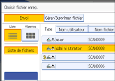 Illustration de l'&eacute;cran du panneau de commande