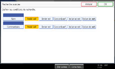 Illustration de l'&eacute;cran du panneau de commande