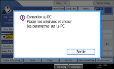 Illustration de l'écran du panneau de commande