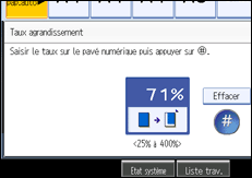 Illustration de l'écran du panneau de commande.