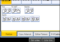 Illustration de l'écran du panneau de commande.