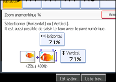 Illustration de l'écran du panneau de commande.