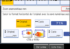 Illustration de l'écran du panneau de commande.