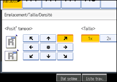 Illustration de l'&eacute;cran du panneau de commande.