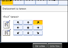 Illustration de l'&eacute;cran du panneau de commande.