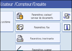 Illustration de l'&eacute;cran du panneau de commande.