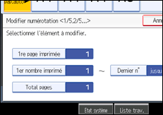 Illustration de l'écran du panneau de commande.