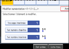 Illustration de l'écran du panneau de commande.