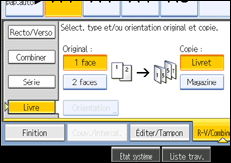 Illustration de l'écran du panneau de commande.