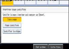 Illustration de l'&eacute;cran du panneau de commande.