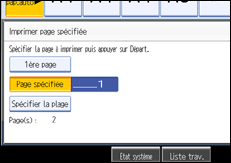 Illustration de l'&eacute;cran du panneau de commande.