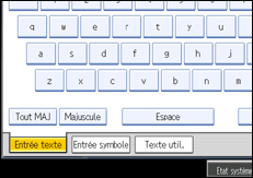 Illustration de l'&eacute;cran du panneau de commande.