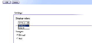 Ecran param&egrave;tres