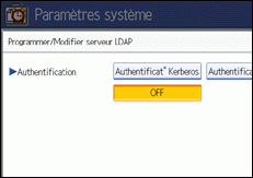 Illustration de l'&eacute;cran du panneau de commande