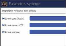 Illustration de l'&eacute;cran du panneau de commande