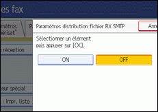 Illustration de l'&eacute;cran du panneau de commande