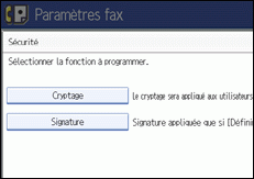 Illustration de l'&eacute;cran du panneau de commande