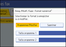 Illustration de l'&eacute;cran du panneau de commande