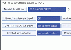 Illustration de l'&eacute;cran du panneau de commande