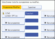 Illustration de l'&eacute;cran du panneau de commande