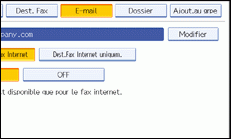 Illustration de l'écran du panneau de commande