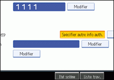 Illustration de l'&eacute;cran du panneau de commande