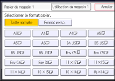 Illustration de l'écran du panneau de commande