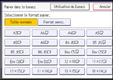 Illustration de l'écran du panneau de commande