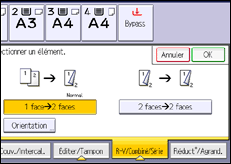 Illustration de l'écran du panneau de commande
