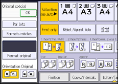 Illustration de l'écran du panneau de commande