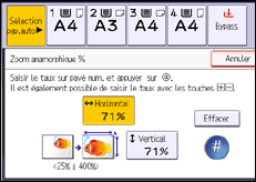 Illustration de l'écran du panneau de commande