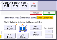 Illustration de l'écran du panneau de commande