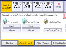 Illustration de l'écran du panneau de commande