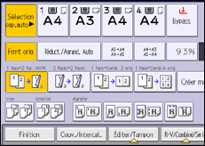 Illustration de l'écran du panneau de commande