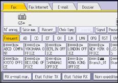 Illustration de l'écran du panneau de commande
