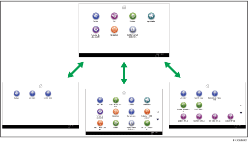 Illustration de personnalisation de l'écran [Accueil]